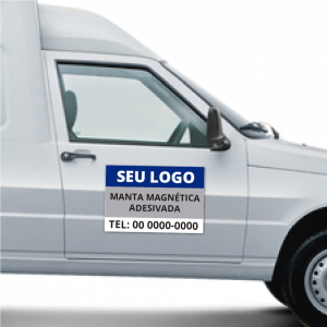Adesivo vinil branco com Imã Vinil 0,10 Tamanho da largura da manta 60cm 4x0 Impressão solvente sem acabamento Manta total 8mm