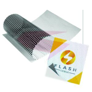 Adesivo vinil perfurado Vinil perfurado Tamanhos variados 4x0 Impressão solvente sem acabamento 