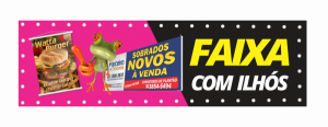 FAIXA LONA 440 IMPRESSÃO UV LONA 440 Tamanho diversos 4x0 impressão UV Bastão, Ponteira e Cordão 